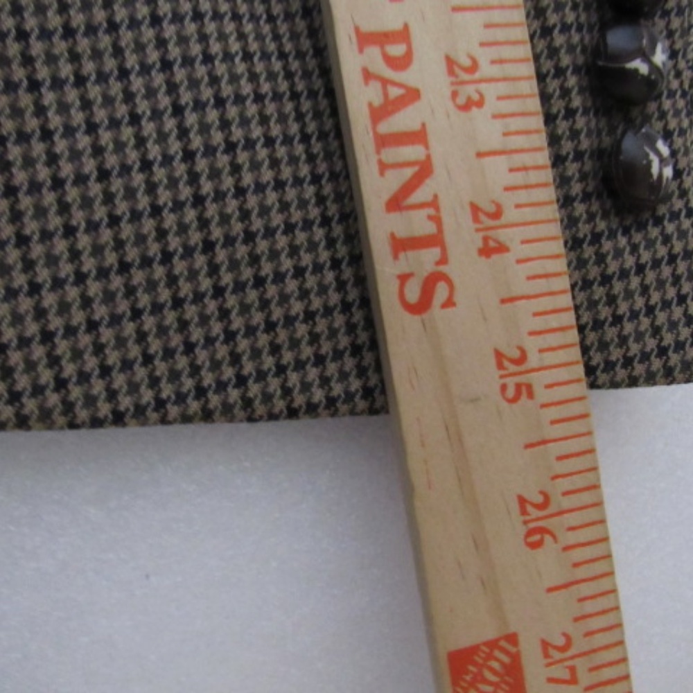 Pendleton USA 100% Wool Sz 48R Brown Houndstooth Elbow Patch Vented Sport Coat - Picture 3 of 16